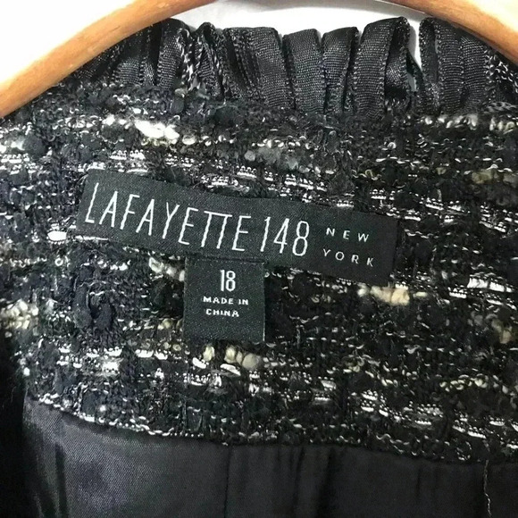 Lafayette 148 New York Tweed Jacket Wool Blend - Picture 6 of 9